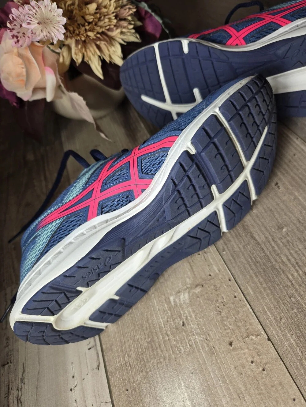 ASICS Gel‑Contend 6 Blue Pink Running Shoes – Women’s Size 8